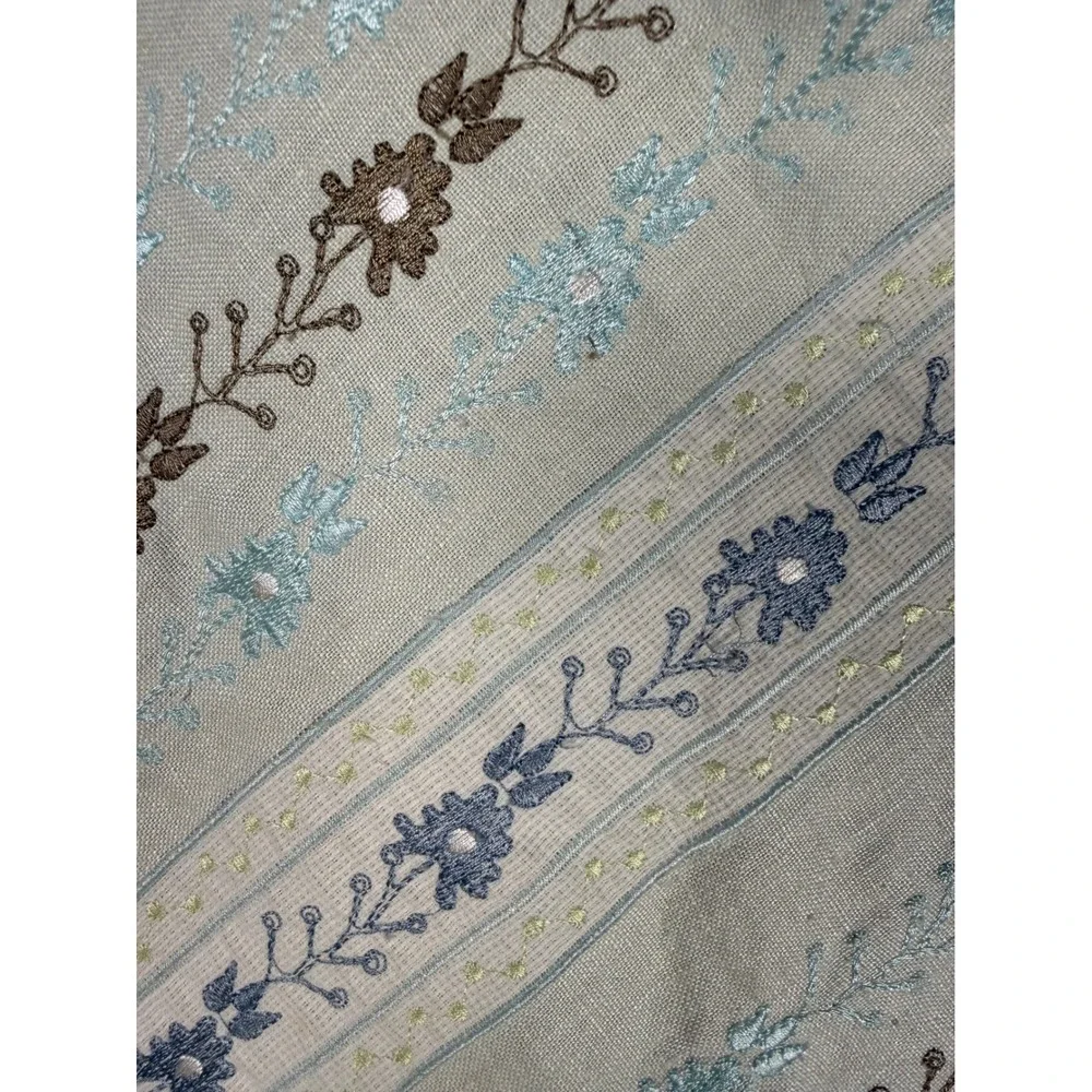 Sigrid Olsen Embroidered Linen A-Line Skirt Size 6 Boho Cottagecore‎